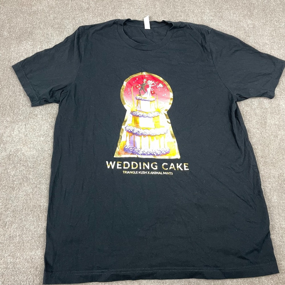 Bella + Canvas T-Shirt Mens XL Black Wedding Cake Triangle Kush X Animal Mints